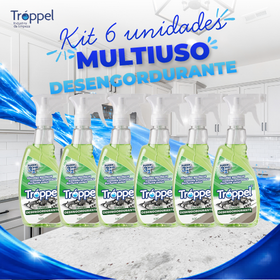 Kit 6 unidades: Desengordurante Multiuso Tróppel 500ml