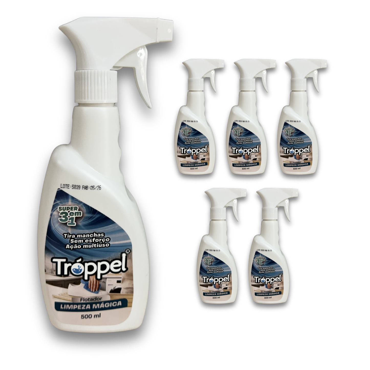Kit com 6 unidades Flotador Limpeza Mágica