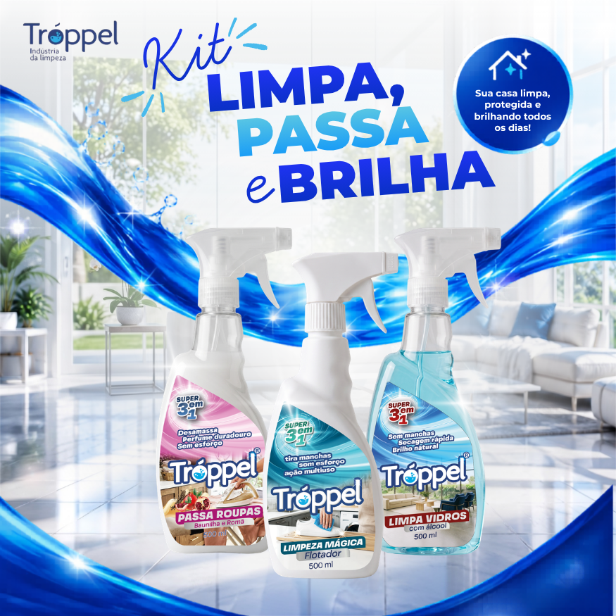 KIT LIMPA, PASSA E BRILHA