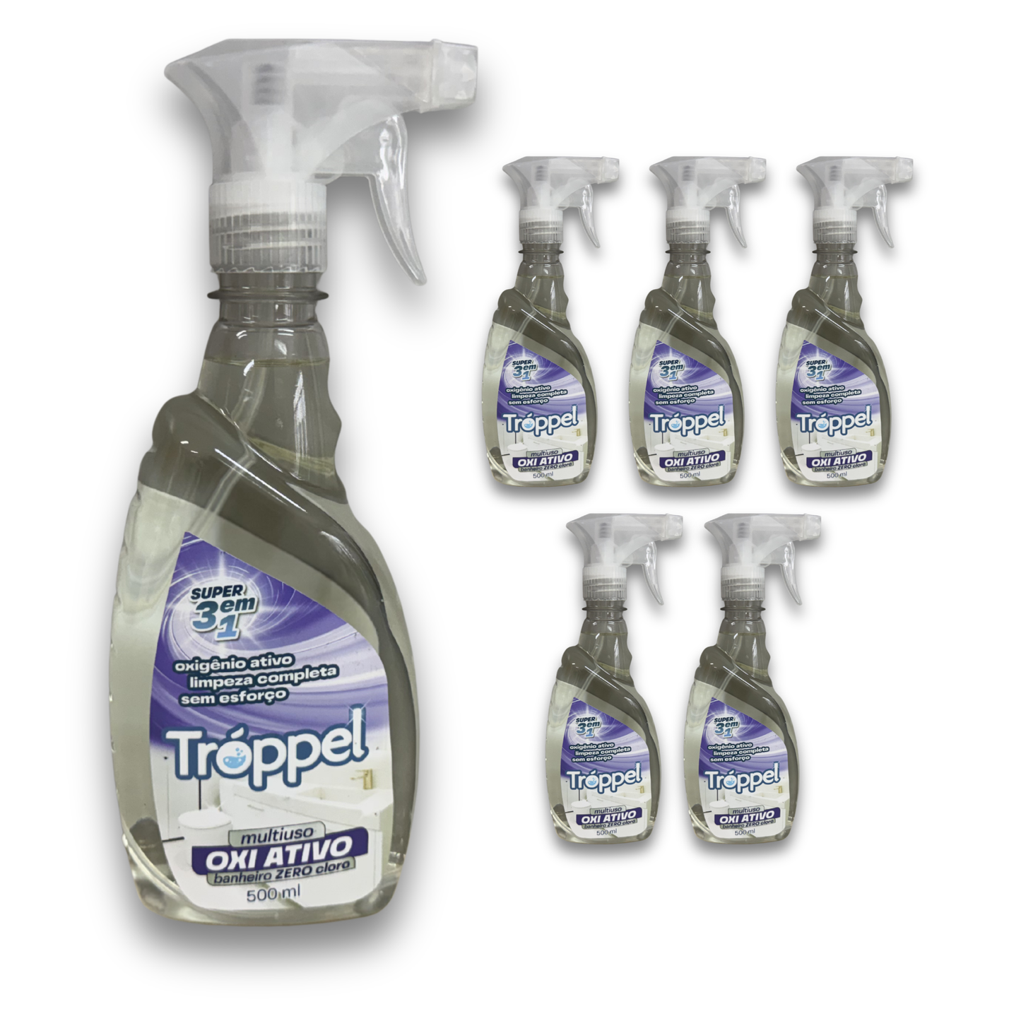 Kit 6 unidades: Multiuso Oxi Ativo Tróppel 500ml